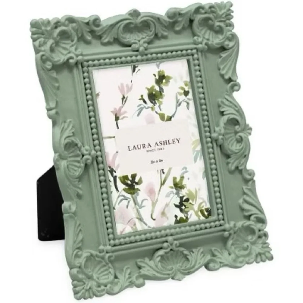 Laura Ashley 4x6 Sage Green Ornate Picture Frame – Brand New